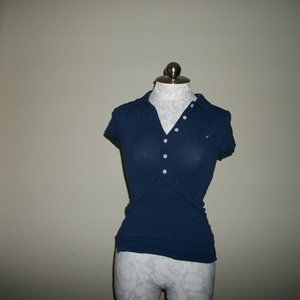 AE x-small navy polo EUC